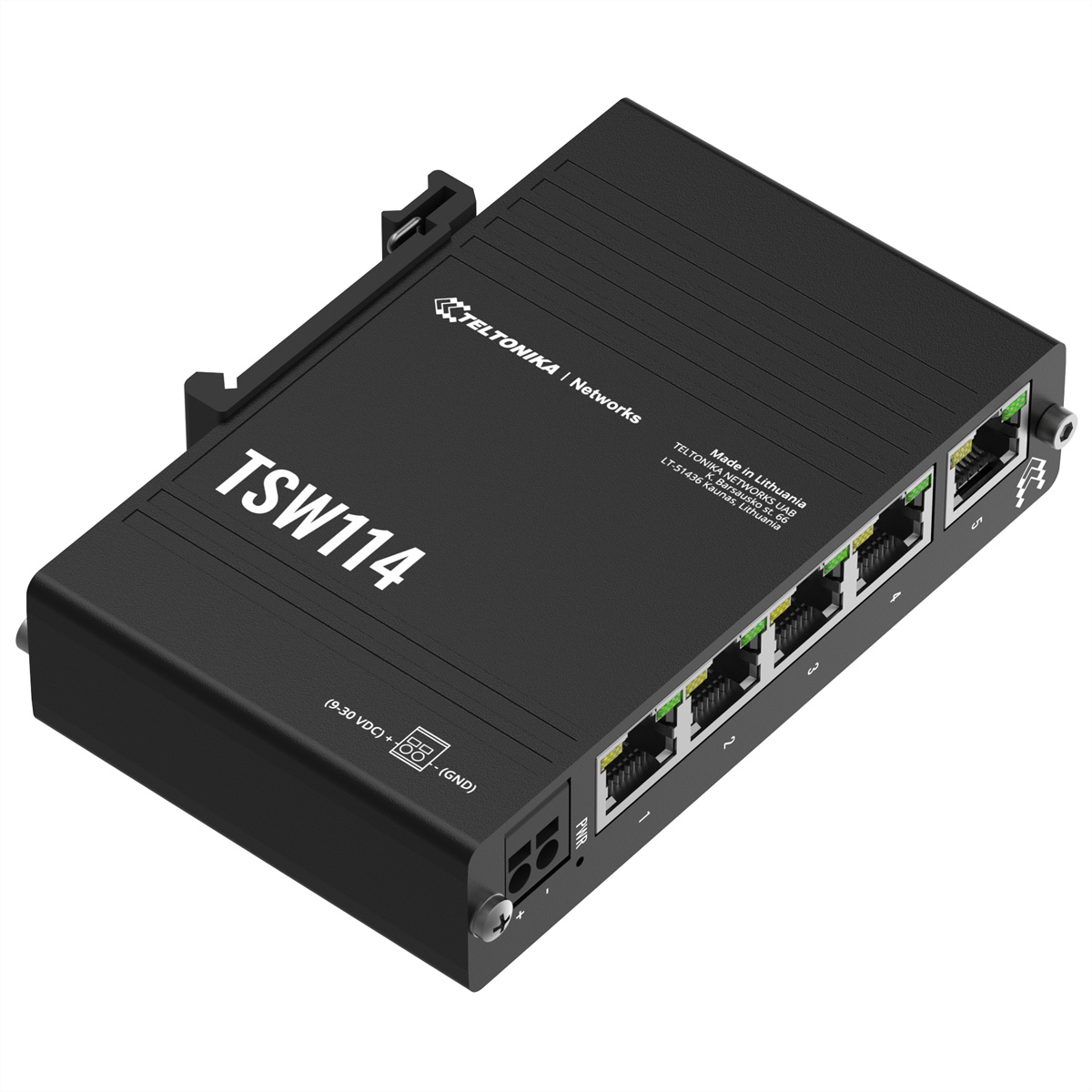 TELTONIKA TSW114 Gigabit DIN RAIL Switch TELTONIKA TSW114 Gigabit DIN RAIL Switch