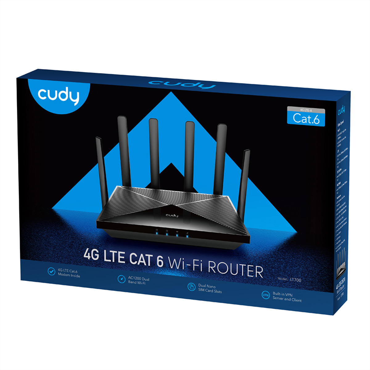 CUDY LT700 AC1200 Wi-Fi 4G Router LTE-Cat6 Gigabit, Cudy LT700 (BILD2)