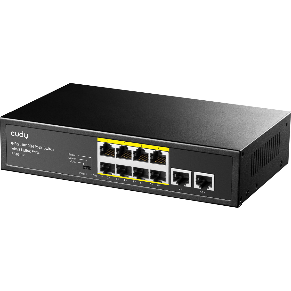 CUDY FS1010P 8-Port 10/100M PoE+ Switch 2 Uplink Ports FS1010P (BILD1)