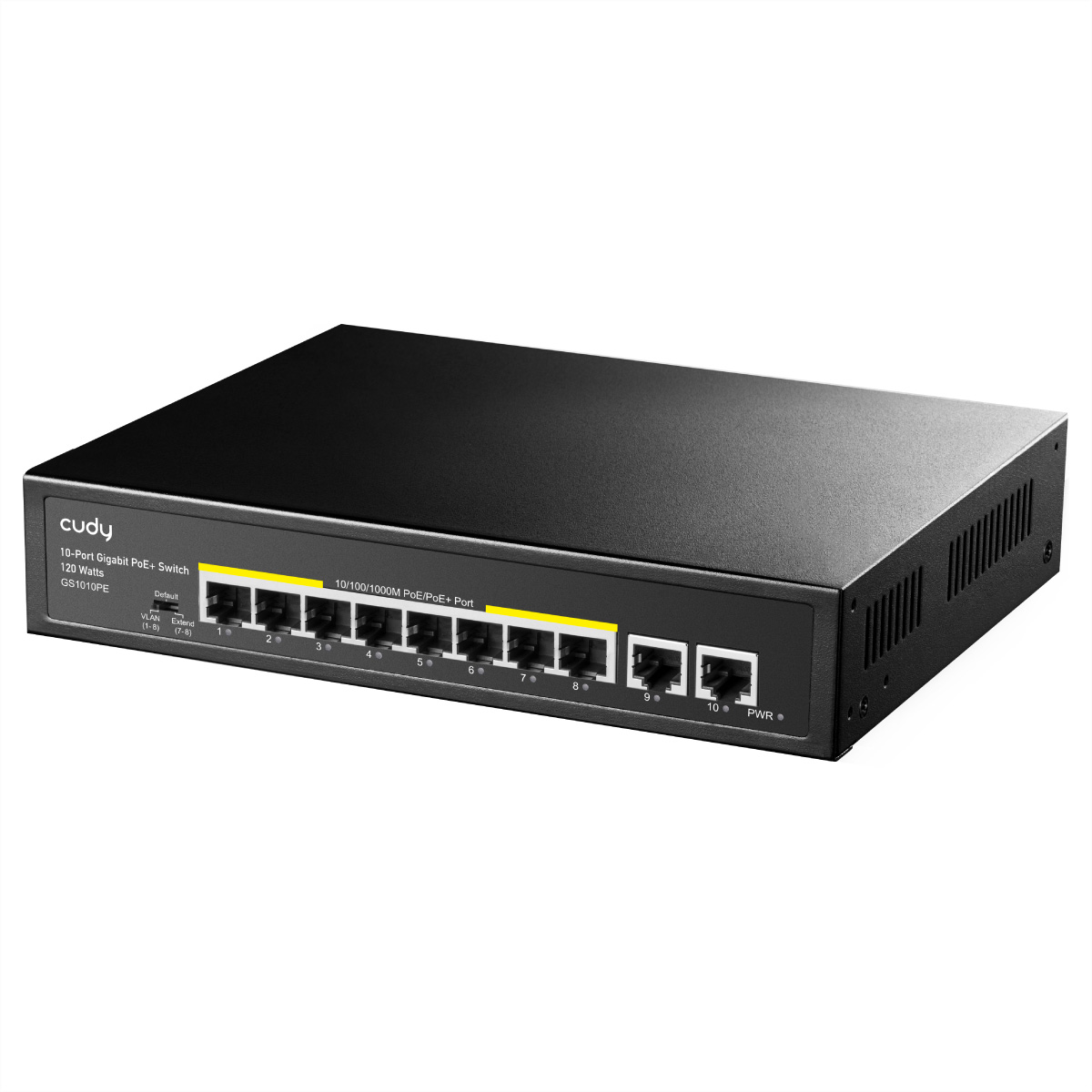 CUDY GS1010PE 8-Port Gigabit PoE+ Switch 2 Gigabit Uplink Ports 120W
