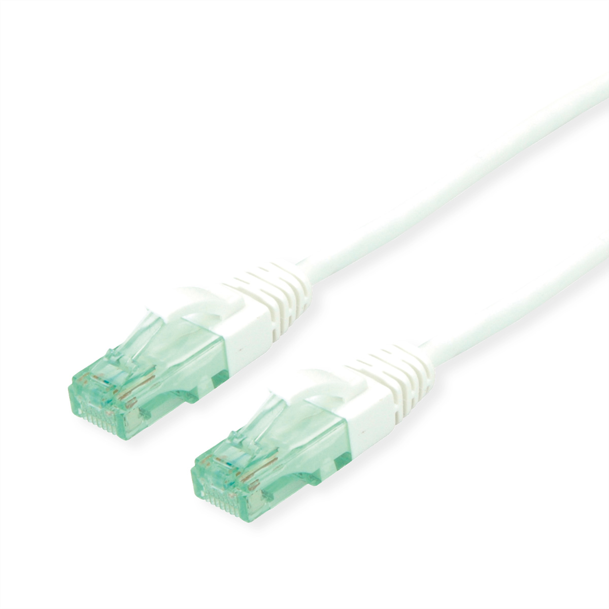 ROLINE RM Patchkabel Kat.6A UTP, weiß, 1 m