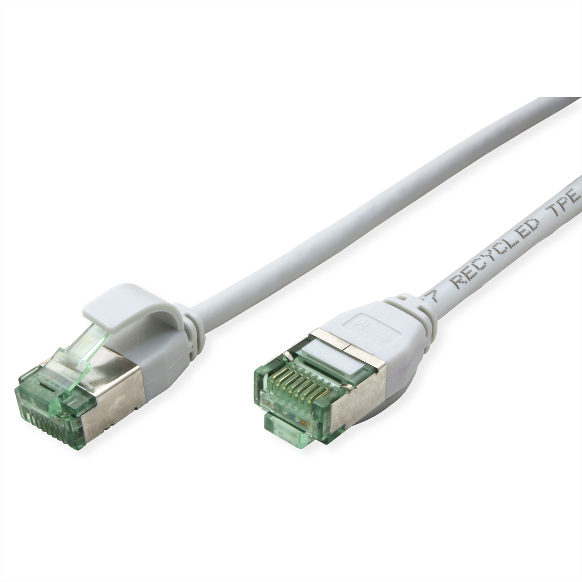 ROLINE RM U/FTP DataCenter Patchkabel Cat.6A (Class EA), slim, grau, 0,3 m