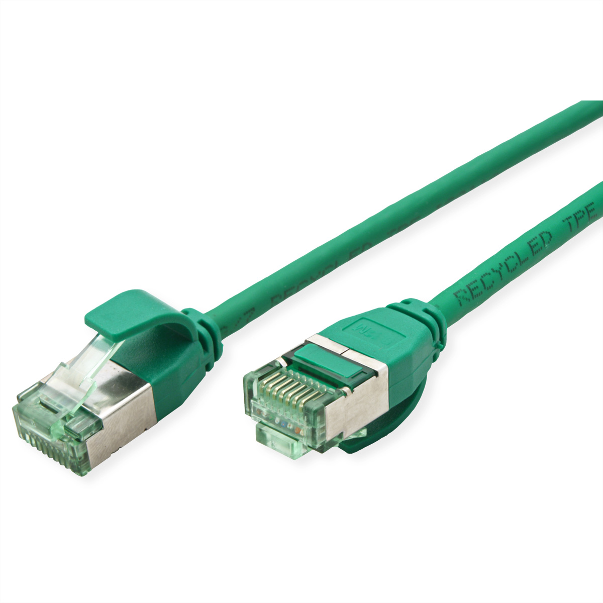 ROLINE RM U/FTP DataCenter Patchkabel Cat.6A (Class EA), slim, grün, 0,5 m