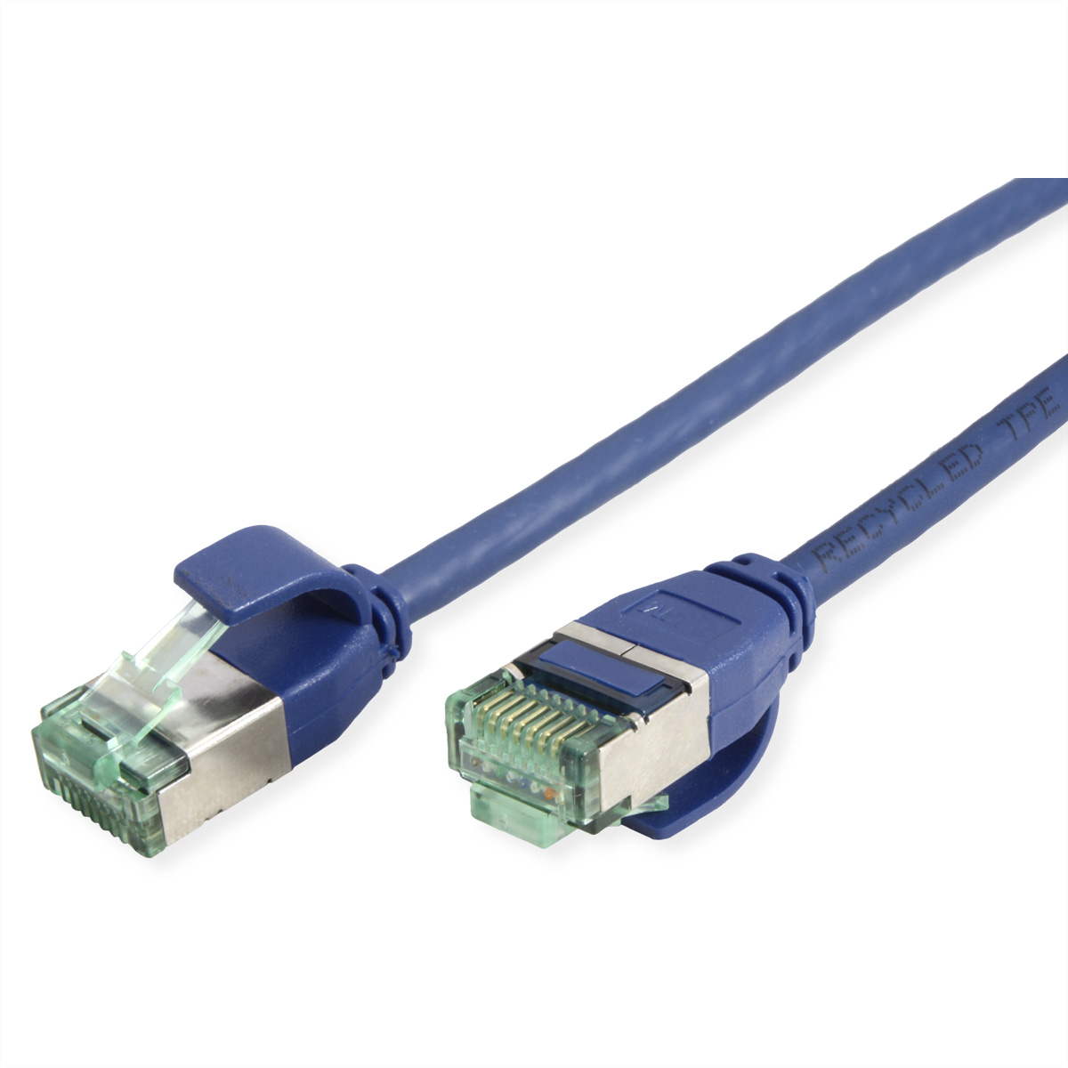 ROLINE RM U/FTP DataCenter Patchkabel Cat.6A (Class EA), slim, blau, 0,5 m