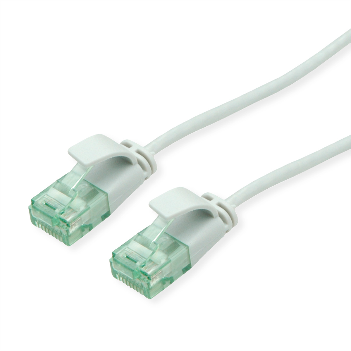 ROLINE RM UTP DataCenter Patchkabel Kat.6A (Class EA), slim, grau, 0,15 m