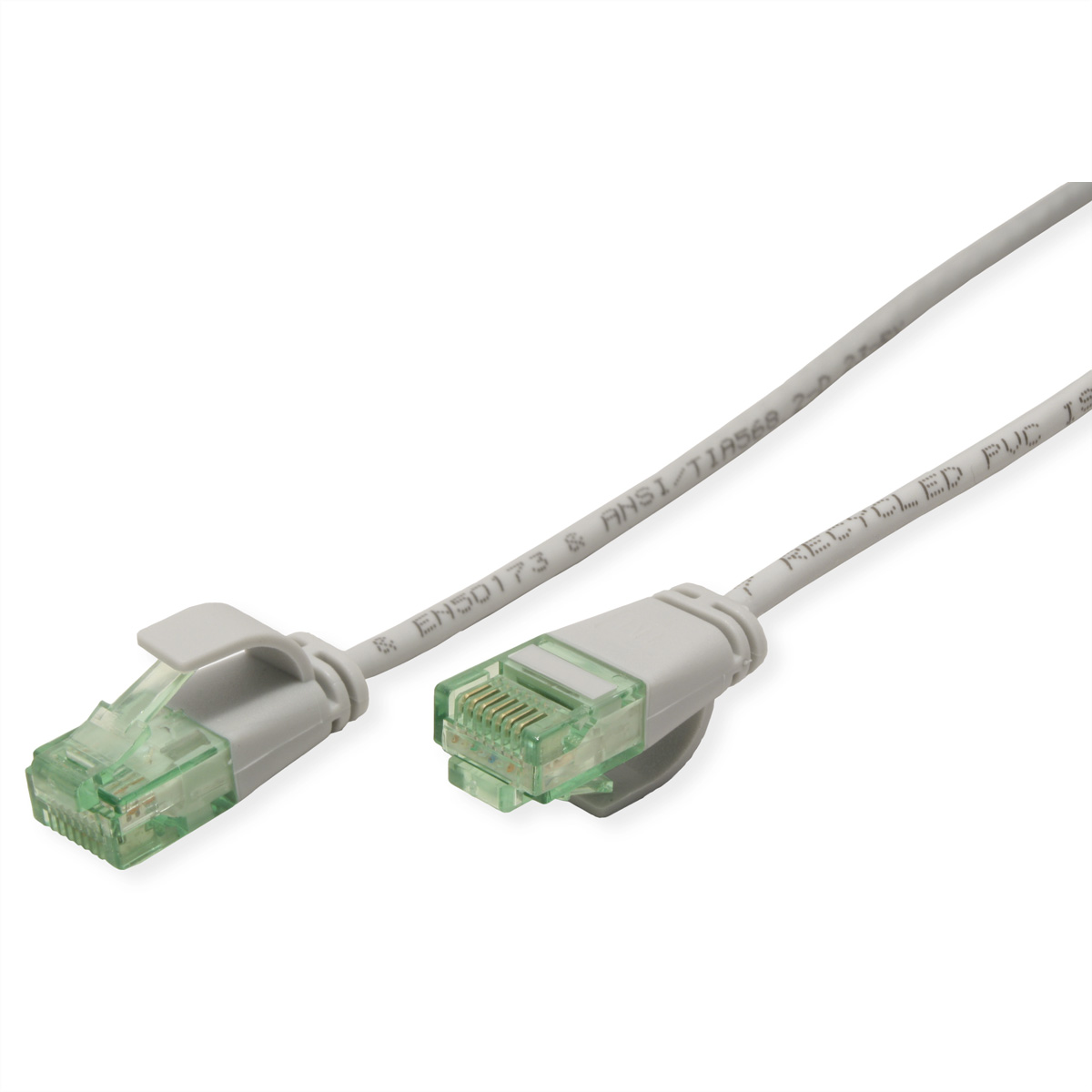 ROLINE RM UTP DataCenter Patchkabel Cat.6A (Class EA), slim, grau, 0,15 m