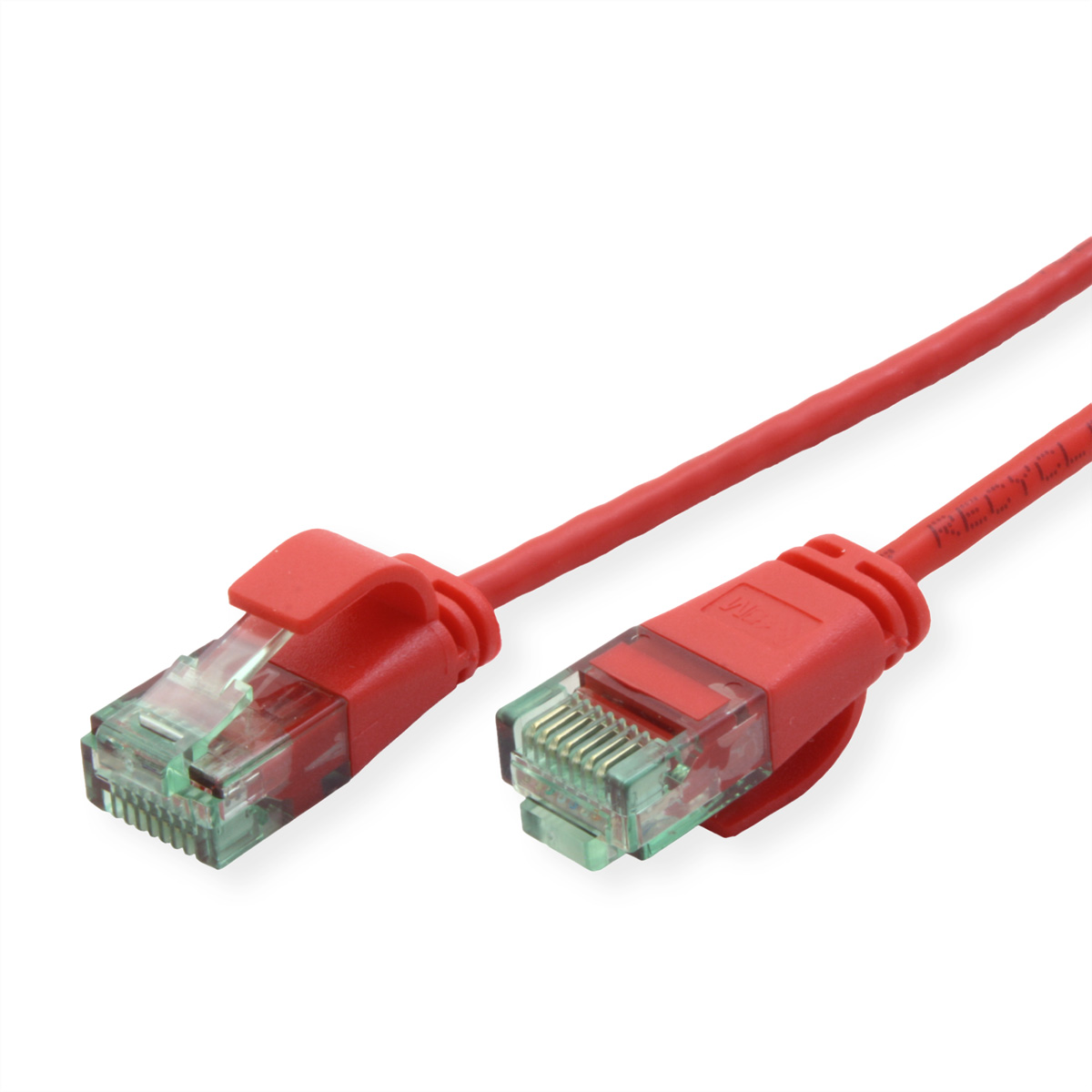 ROLINE RM UTP DataCenter Patchkabel Kat.6A (Class EA), slim, rot, 2 m