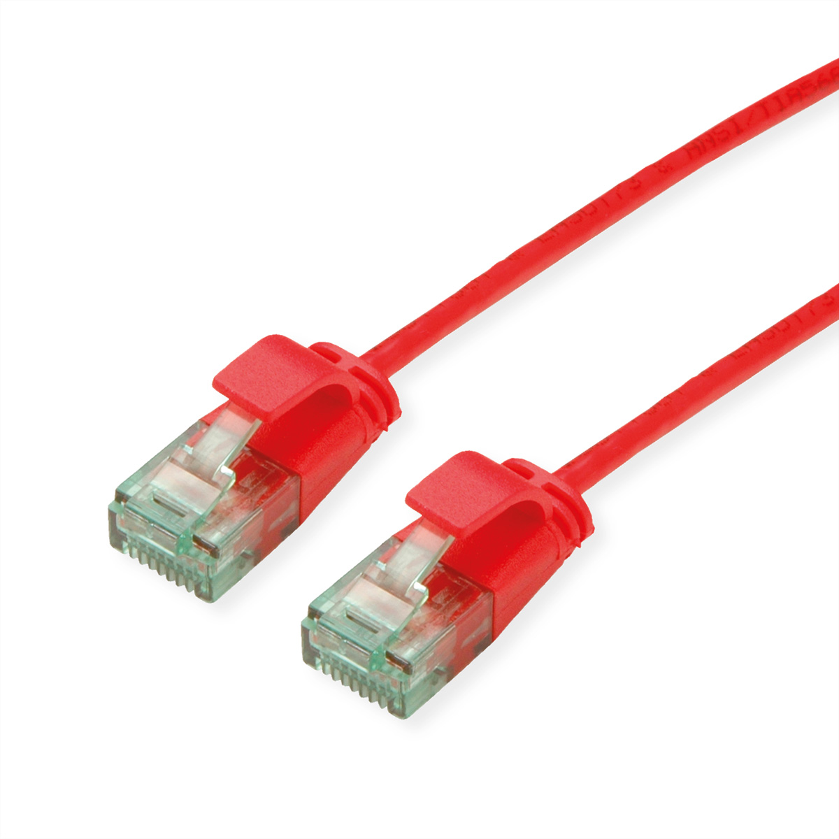 ROLINE RM UTP DataCenter Patchkabel Kat.6A (Class EA), slim, rot, 0,15 m