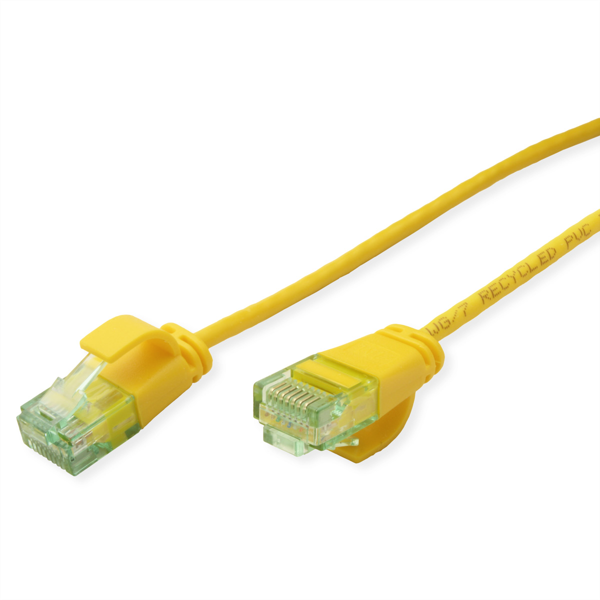 ROLINE RM UTP DataCenter Patchkabel Cat.6A (Class EA), slim, gelb, 0,15 m