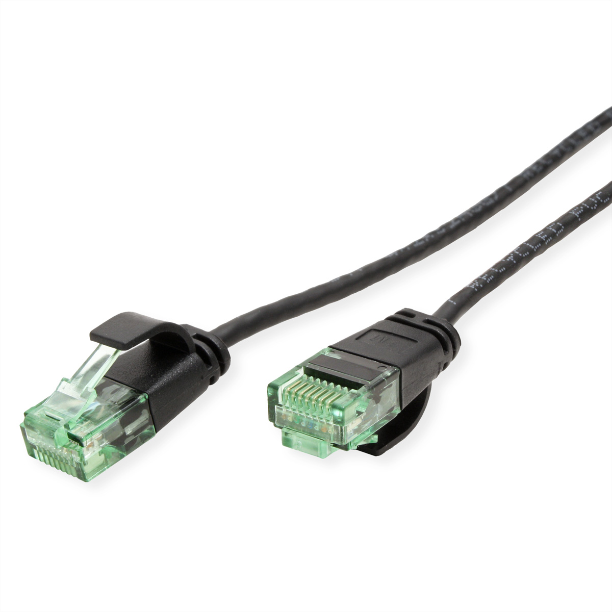 ROLINE RM UTP DataCenter Patchkabel Cat.6A (Class EA), slim, schwarz, 0,15 m