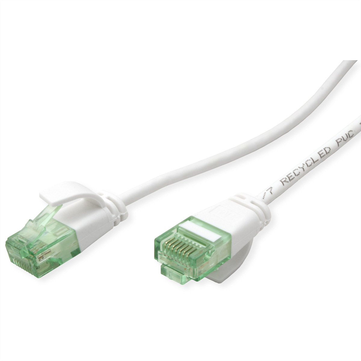 ROLINE RM UTP DataCenter Patchkabel Cat.6A (Class EA), slim, weiß, 0,3 m