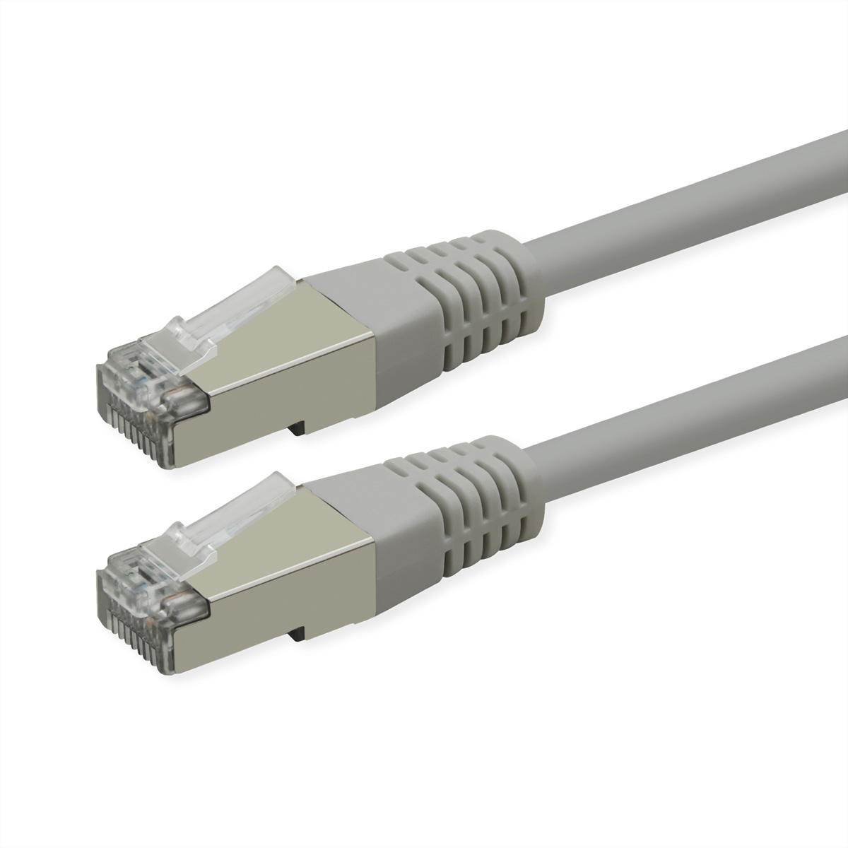 ROLINE Patchkabel Cat.6 (Class E), PoE, S/FTP (PiMF), grau, 0,3 m S/FTP Patchkabel (PiMF)