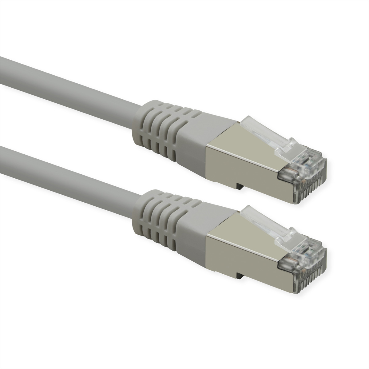 ROLINE Patchkabel Cat.6 (Class E), PoE, S/FTP (PiMF), grau, 0,3 m
