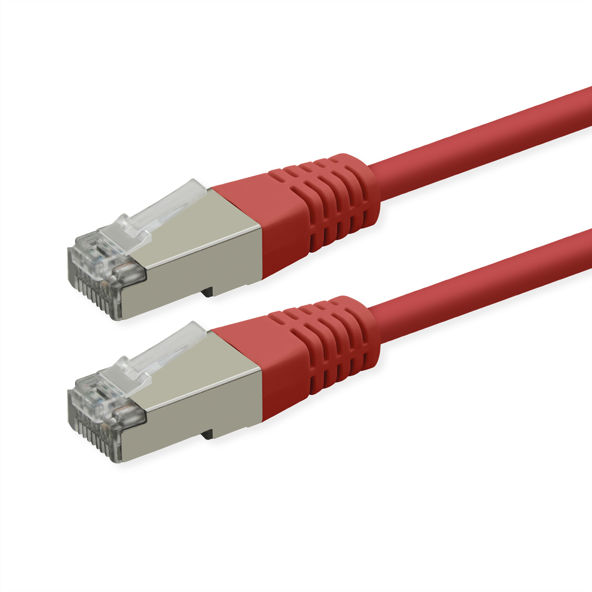 ROLINE Patchkabel Cat.6 (Class E), PoE, S/FTP (PiMF), rot, 0,3 m S/FTP Patchkabel (PiMF)