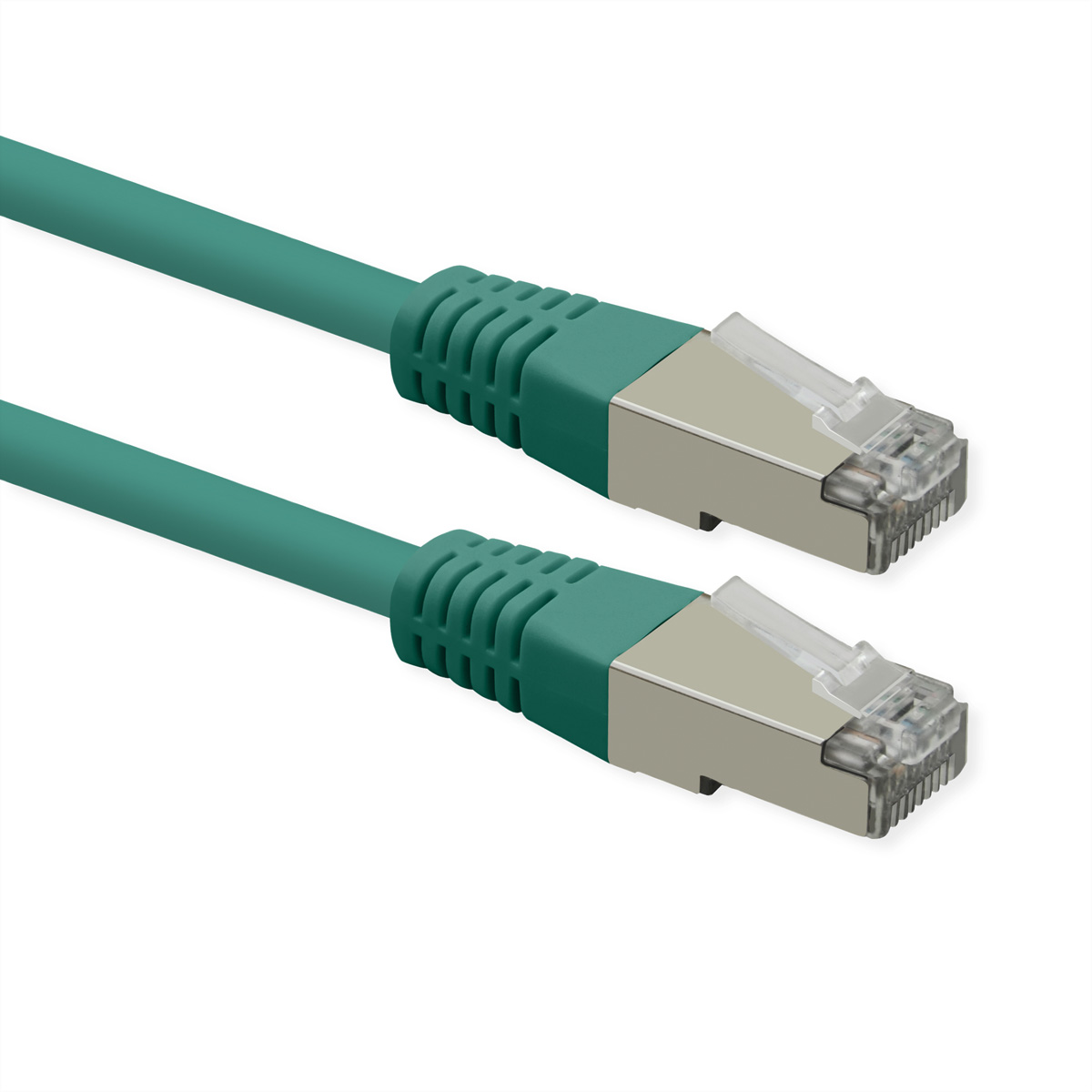 ROLINE Patchkabel Cat.6 (Class E), PoE, S/FTP (PiMF), grün, 0,3 m