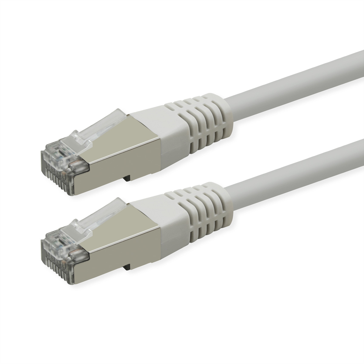 ROLINE Patchkabel Cat.6 (Class E), PoE, S/FTP (PiMF), weiß, 0,3 m S/FTP Patchkabel (PiMF)