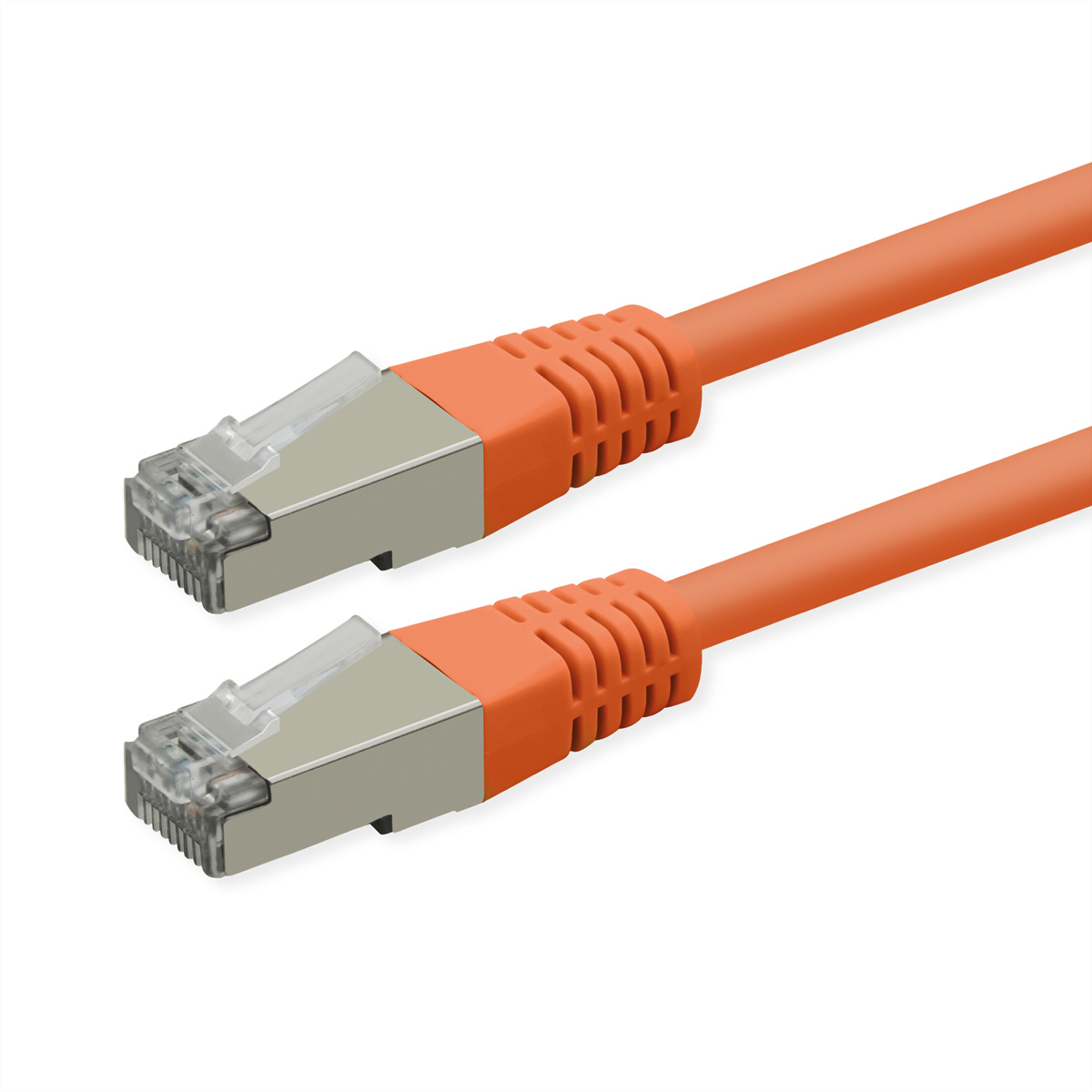ROLINE Patchkabel Cat.6 (Class E), PoE, S/FTP (PiMF), orange, 0,3 m S/FTP Patchkabel (PiMF)