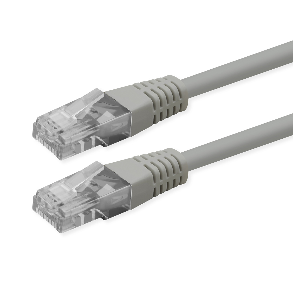 ROLINE Patchkabel Cat.6 (Class E), UTP, PoE, grau, 0,3 m U/UTP Patchkabel