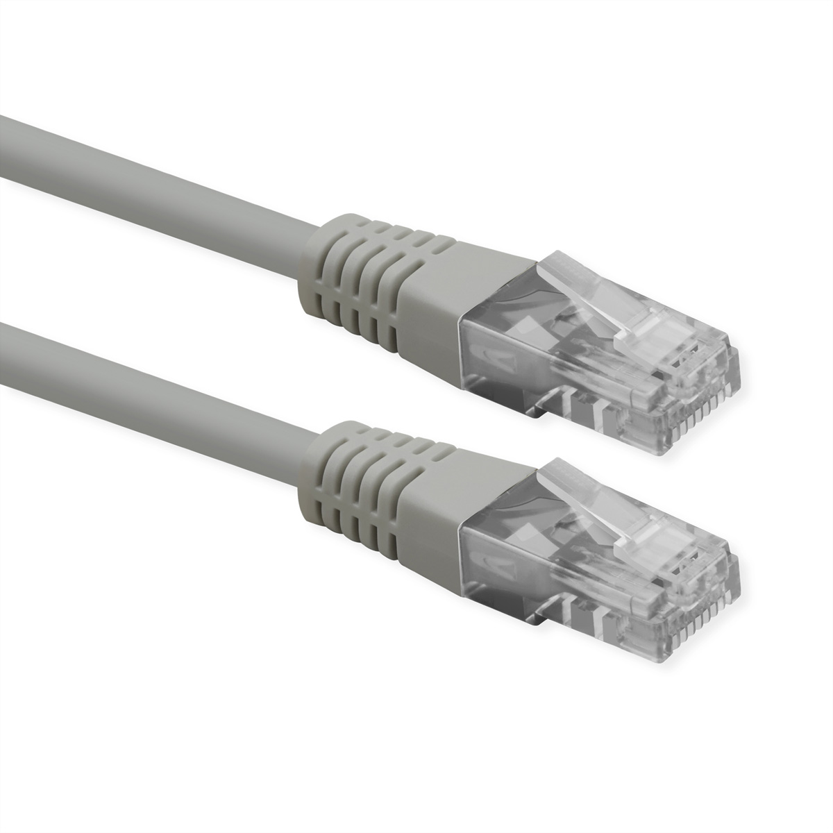 ROLINE Patchkabel Cat.6 (Class E), UTP, PoE, grau, 0,3 m