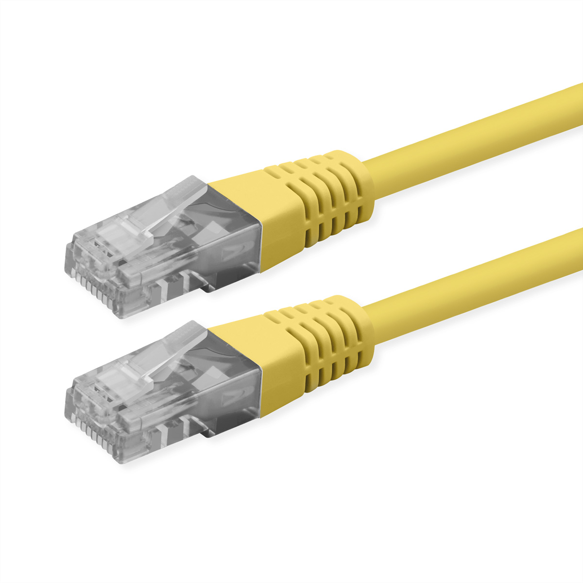 ROLINE Patchkabel Cat.6 (Class E), UTP, PoE, gelb, 0,3 m U/UTP Patchkabel