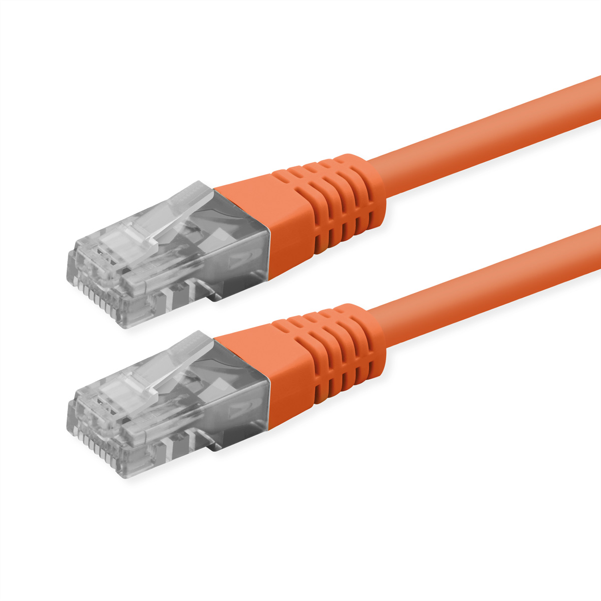 ROLINE Patchkabel Cat.6 (Class E), UTP, PoE, orange, 0,3 m U/UTP Patchkabel