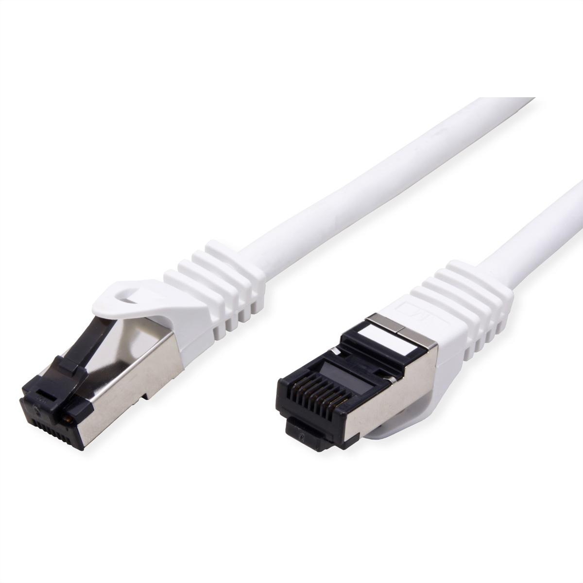 VALUE S/FTP-(PiMF-) Patchkabel Cat.8 (Class I), LSOH, Litzendraht, weiß, 1 m