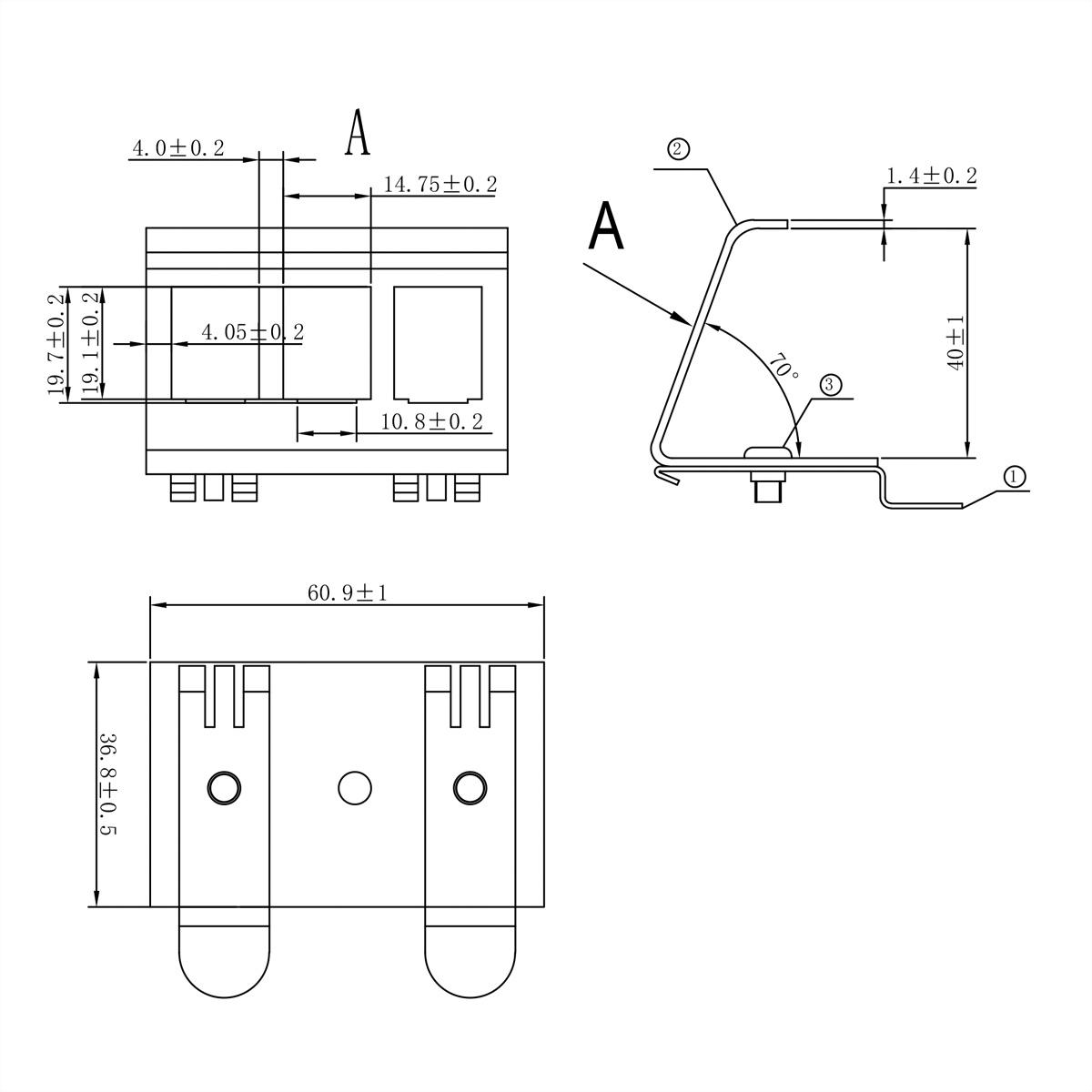VALUE Hutschienen-Adapter unbestückt, für 3 Keystones