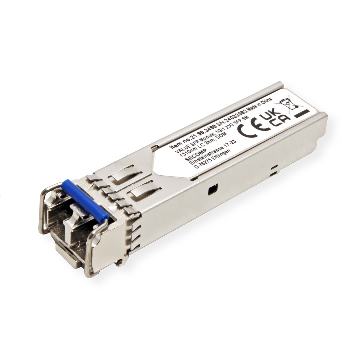 VALUE SFP Modul (MiniGBIC) LX/LC, 1/1,25G, Single Mode 1310nm, max. 2km