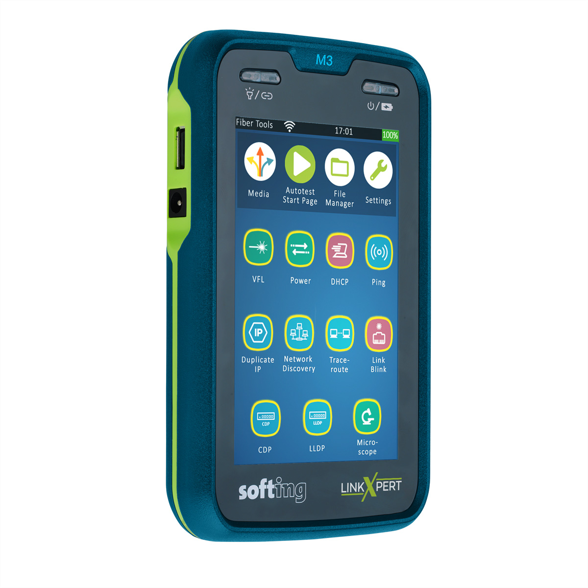 SOFTING LinkXpert M3, 3-Medien-Multitool zum einfachen Testen von LAN-Netzwerken