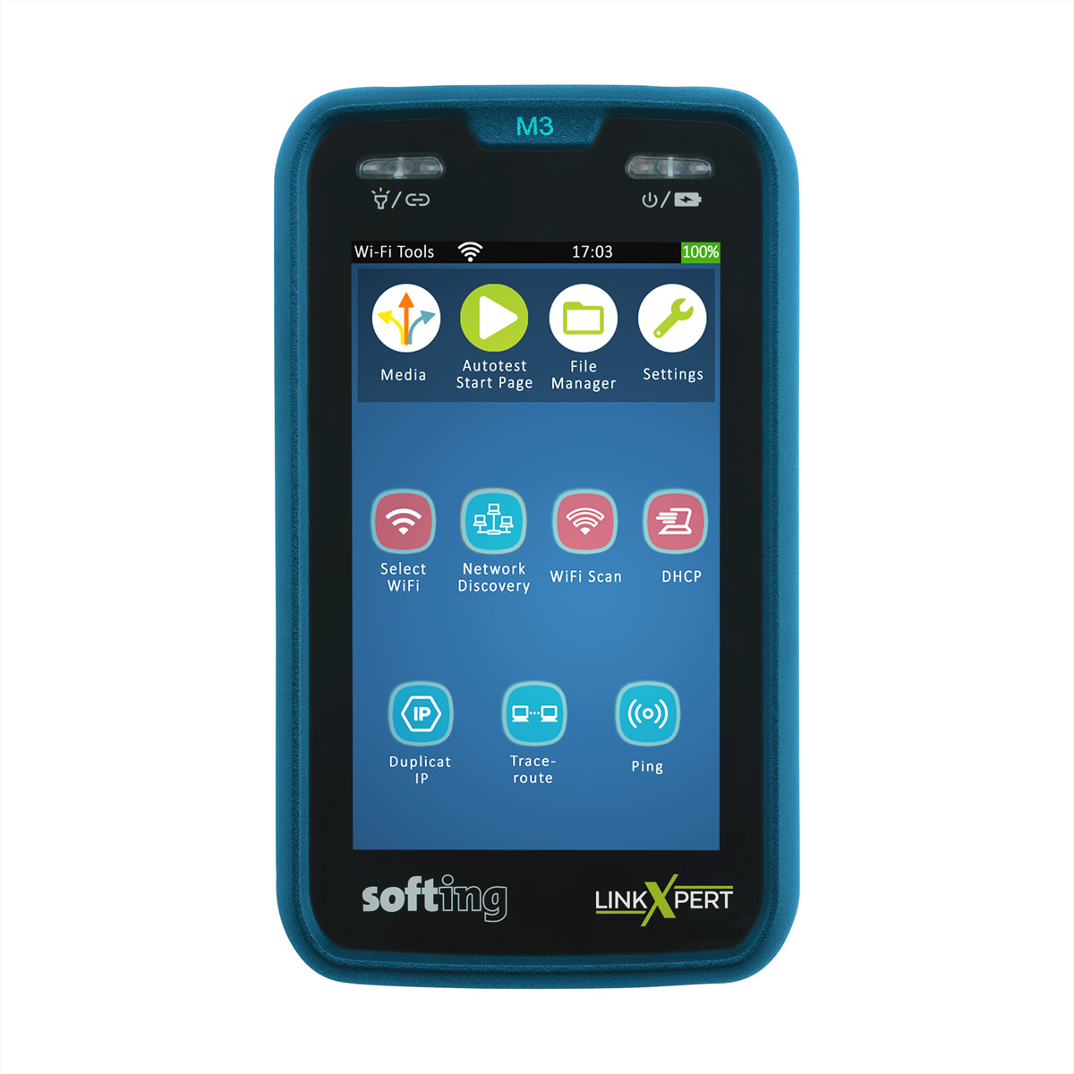 SOFTING LinkXpert M3, 3-Medien-Multitool zum einfachen Testen von LAN-Netzwerken