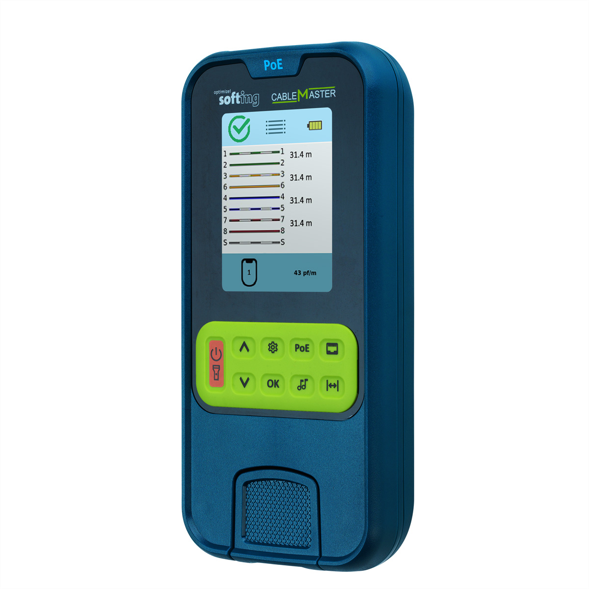 SOFTING CableMaster PoE, Verdrahtungs- und PoE++ Tester