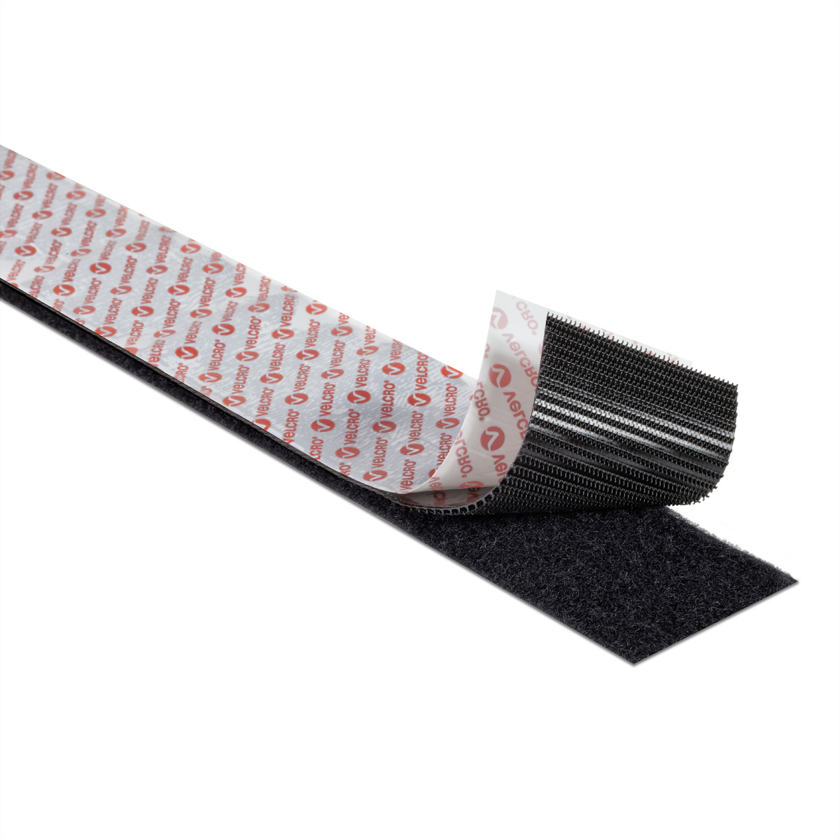 VELCRO Klettband Extra Stark Selbstklebend Haken und Flausch 50mm x 1m Schwarz 2516