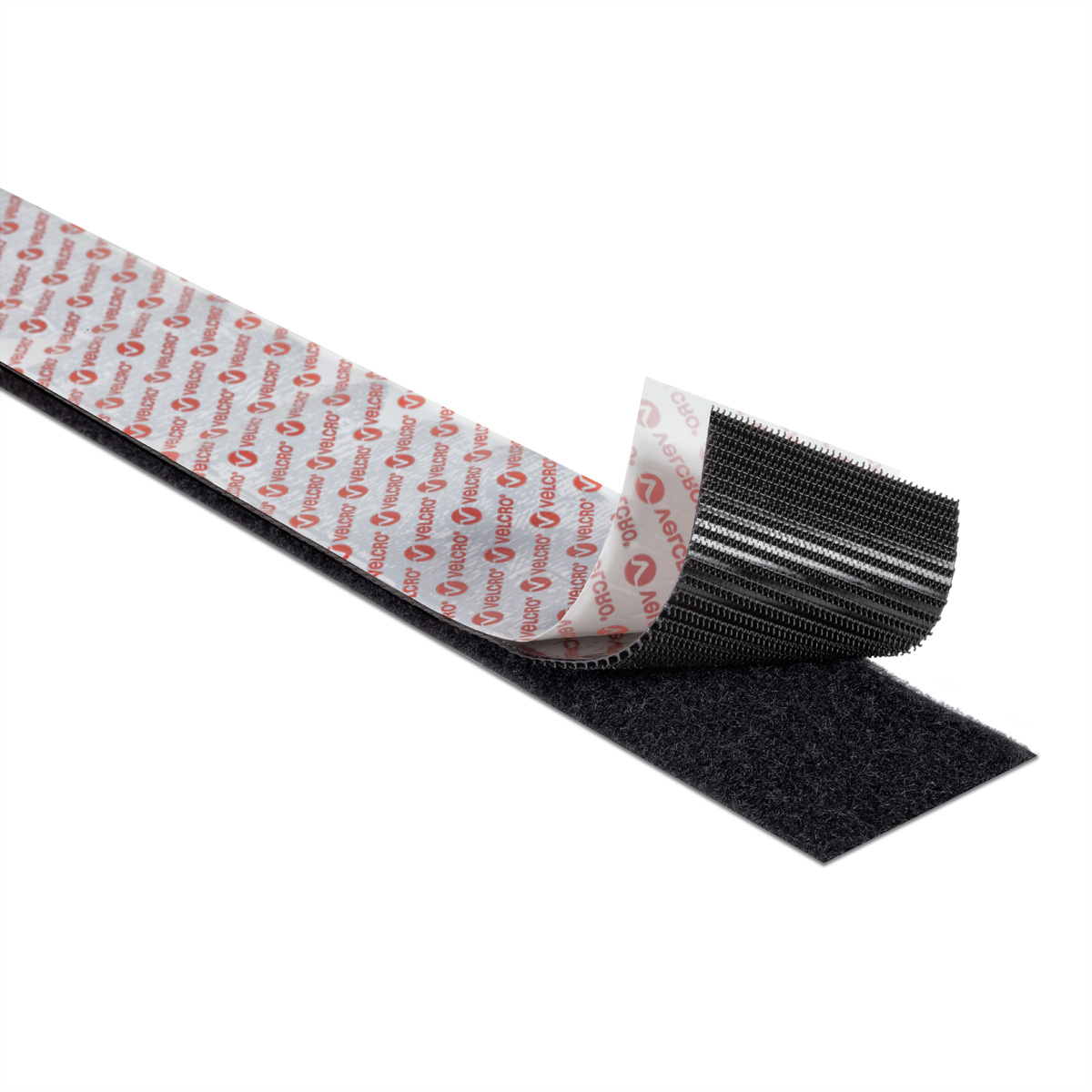 VELCRO® Klettband Extra Stark Selbstklebend, Haken &, Flausch 50mm x 5m Schwarz