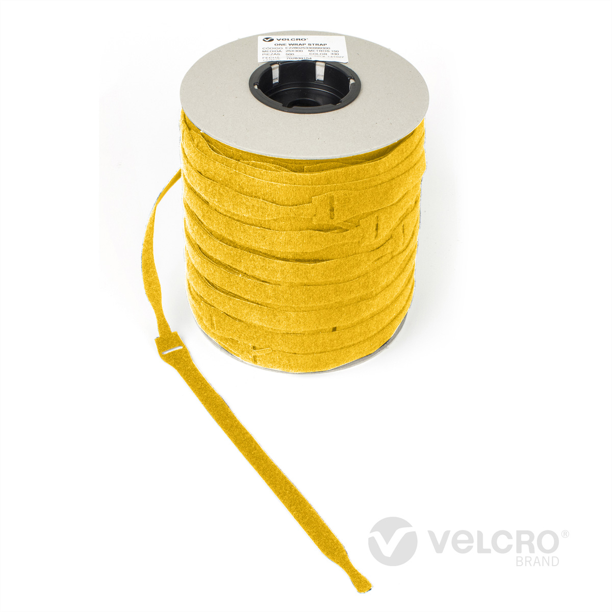 VELCRO® One Wrap® Strap 20mm x 330mm, 750 Stück, gelb Kennzeichnung und Befestigung