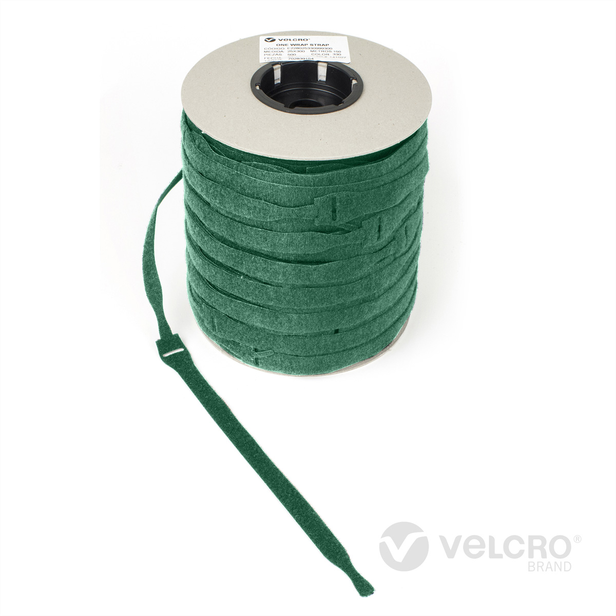 VELCRO® One Wrap® Strap 25mm x 300mm, 750 Stück, grün Kennzeichnung und Befestigung