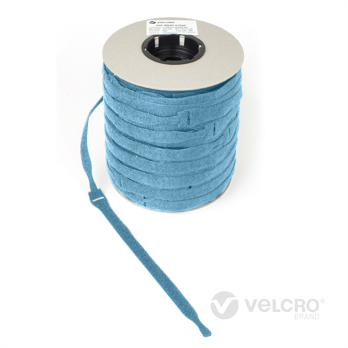 VELCRO® One Wrap® Strap 25mm x 300mm, 750 Stück, türkis Kennzeichnung und Befestigung