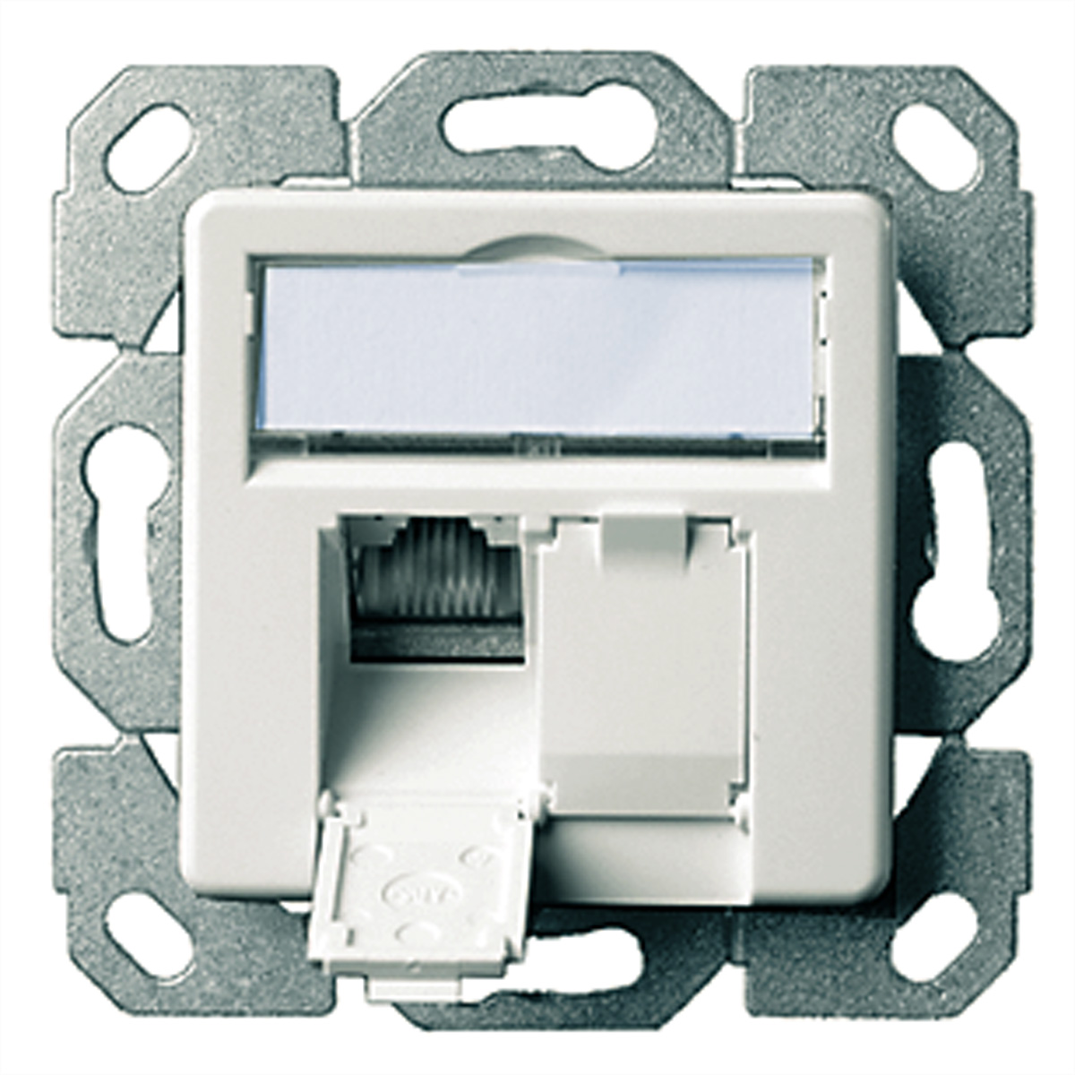 TELEGÄRTNER Dose AMJ45 UP/50 2x RJ-45 Kat.6 (Class E), alpinweiss