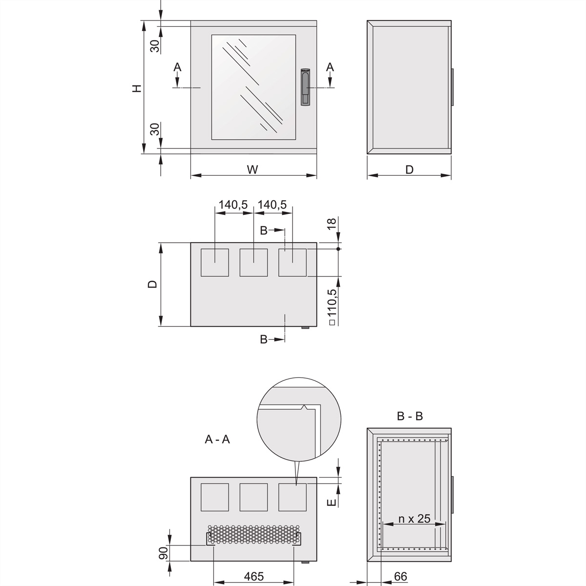 SCHROFF 10236157, Wandschränke, SCHROFF EPCASE 12 HE, x 10236157 (BILD2)