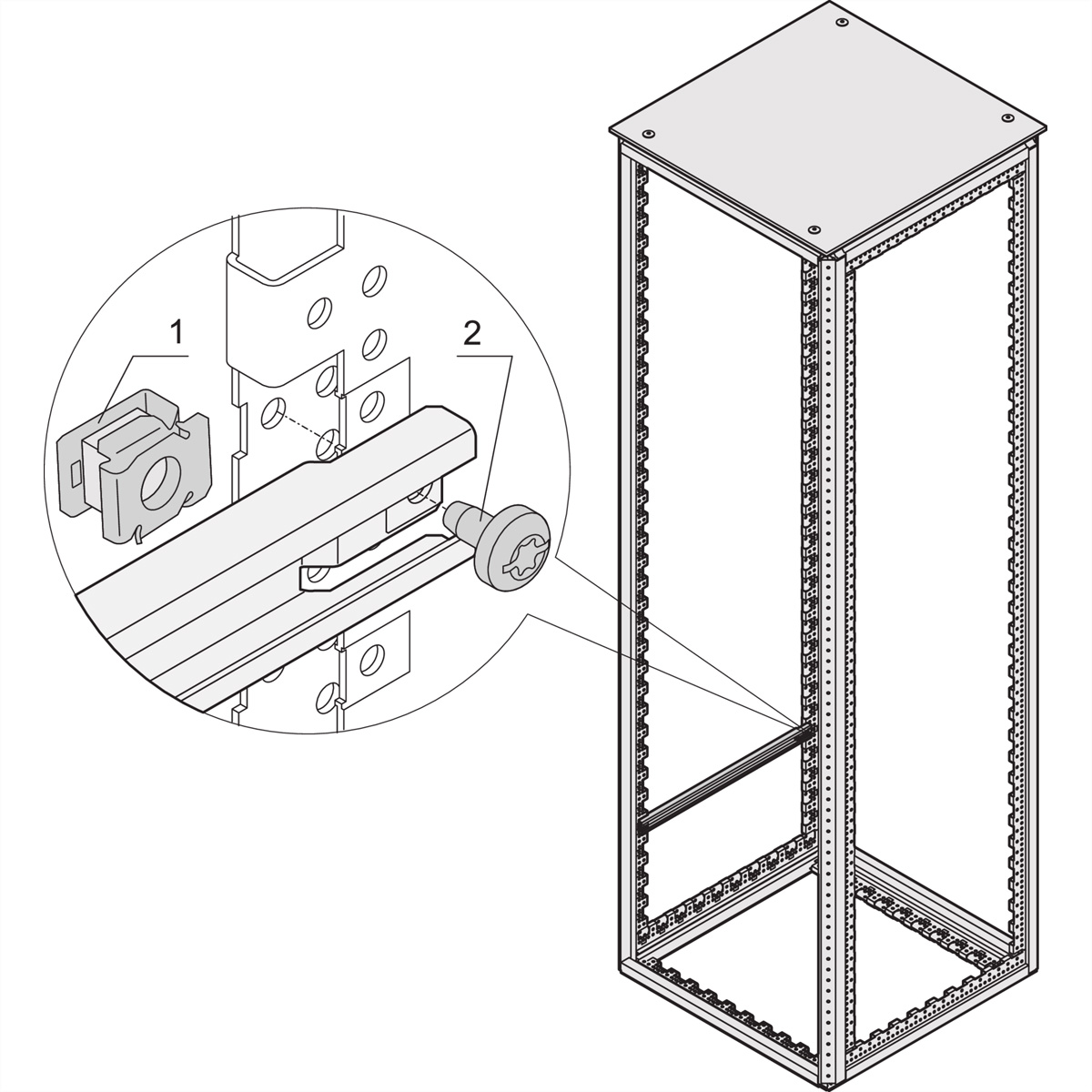 SCHROFF VARISTAR Befestigungsmaterial, Schraubensatz M5, 50 Stück