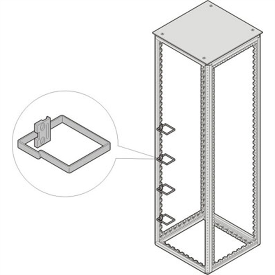 SCHROFF VARISTAR Kabelöse Stahl, 100x100, 4x, an Holm 23130341 (BILD2)