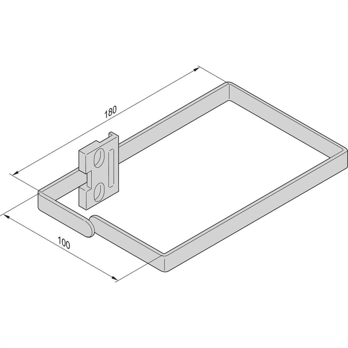 SCHROFF VARISTAR Kabelöse Stahl, 100x180, 4 St., an Holm (Schrankbreite 800 mm) oder 19''-Profil Zubehör Stand- / Wandschränke