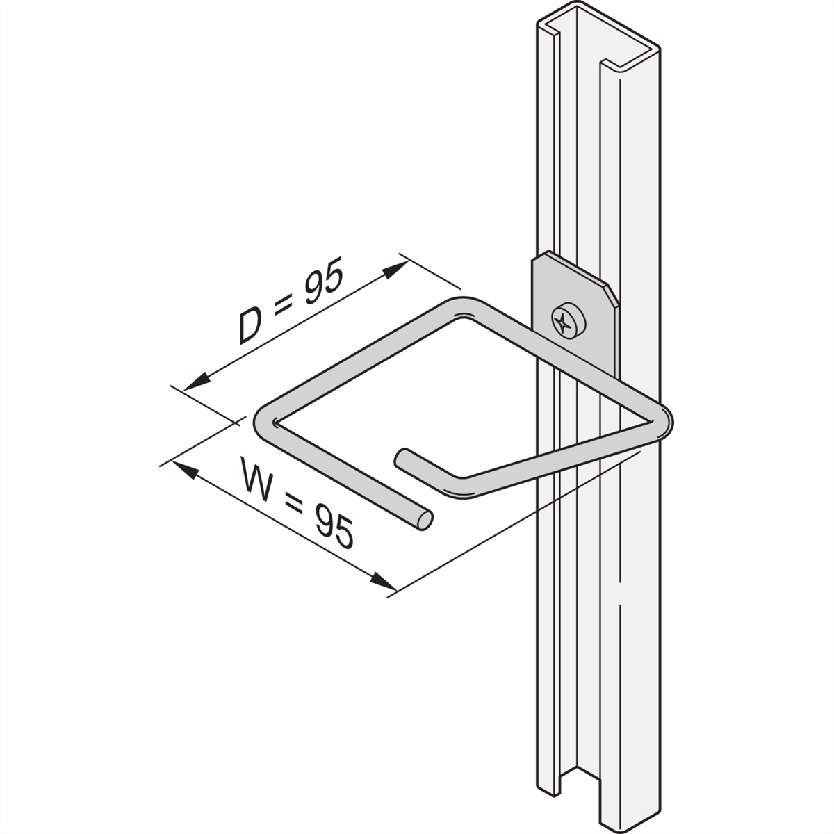 SCHROFF Kabelösen Typ B, 95 x 95 mm 19