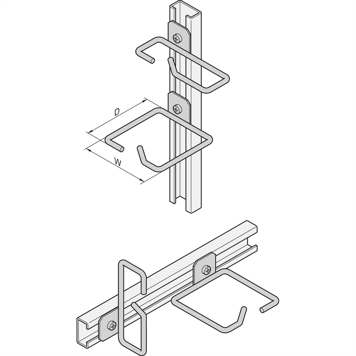 SCHROFF Kabelösen Typ B, 95 x 95 mm
