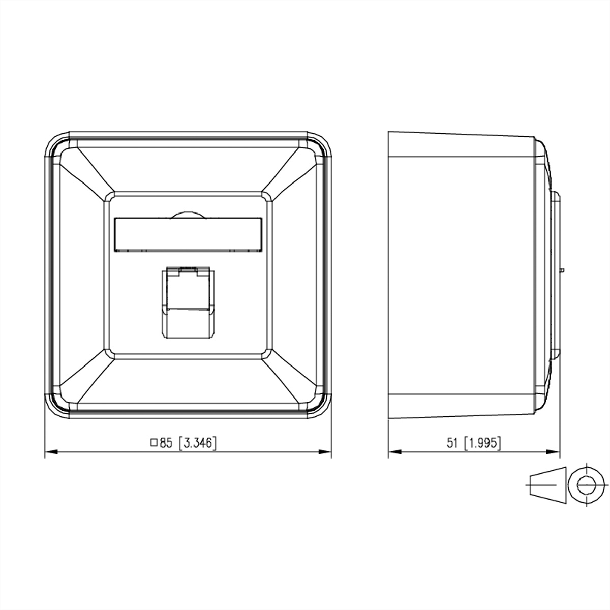 METZ CONNECT E-DAT C6A IDC Dose, 1 Port, AP, reinweiß