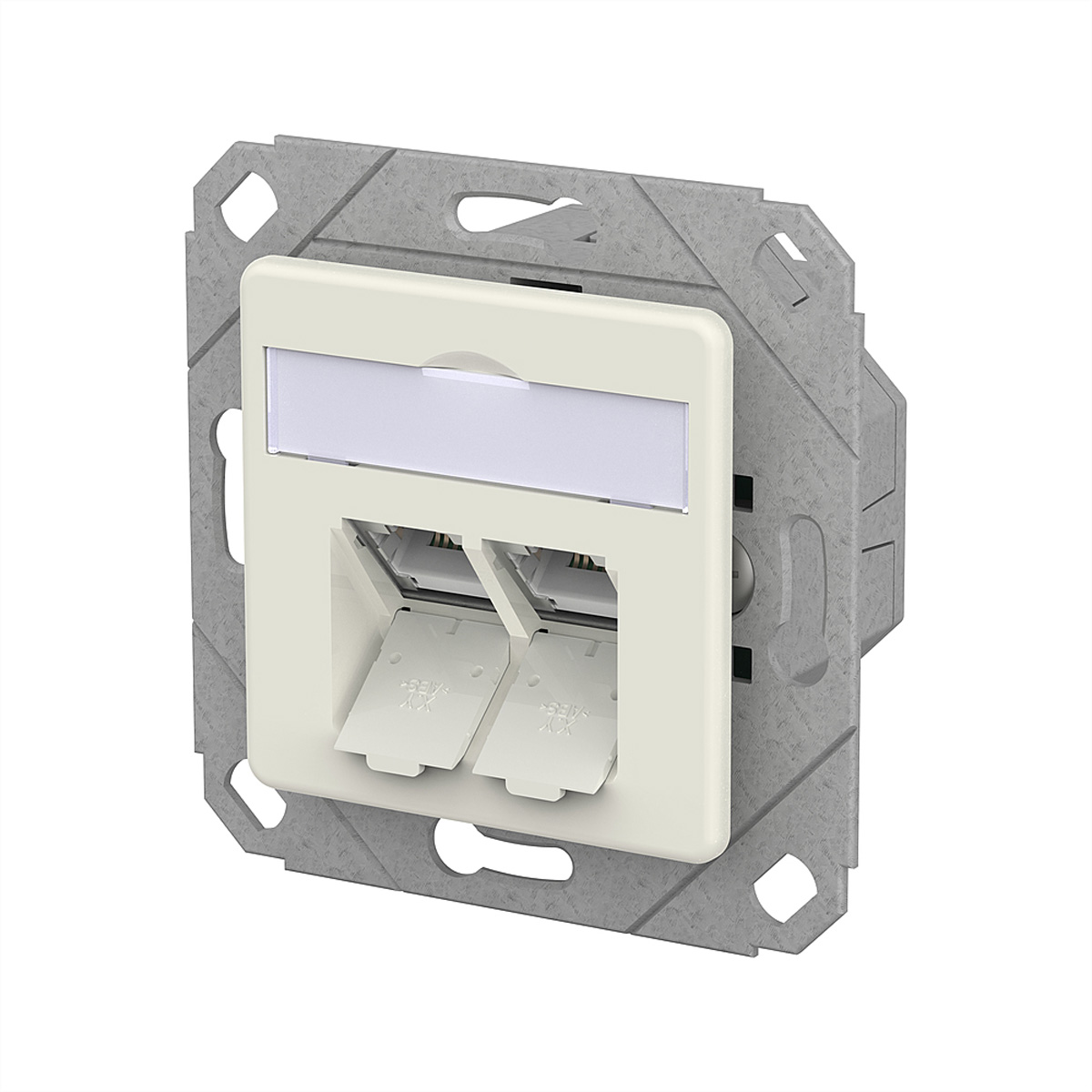 METZ CONNECT E-DAT C6A IDC Dose, 2 Port, UPk, reinweiß