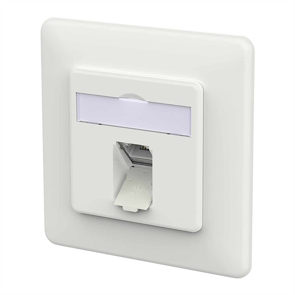 METZ CONNECT E-DAT C6A IDC Dose, 1 Port, UP, verkehrsweiß