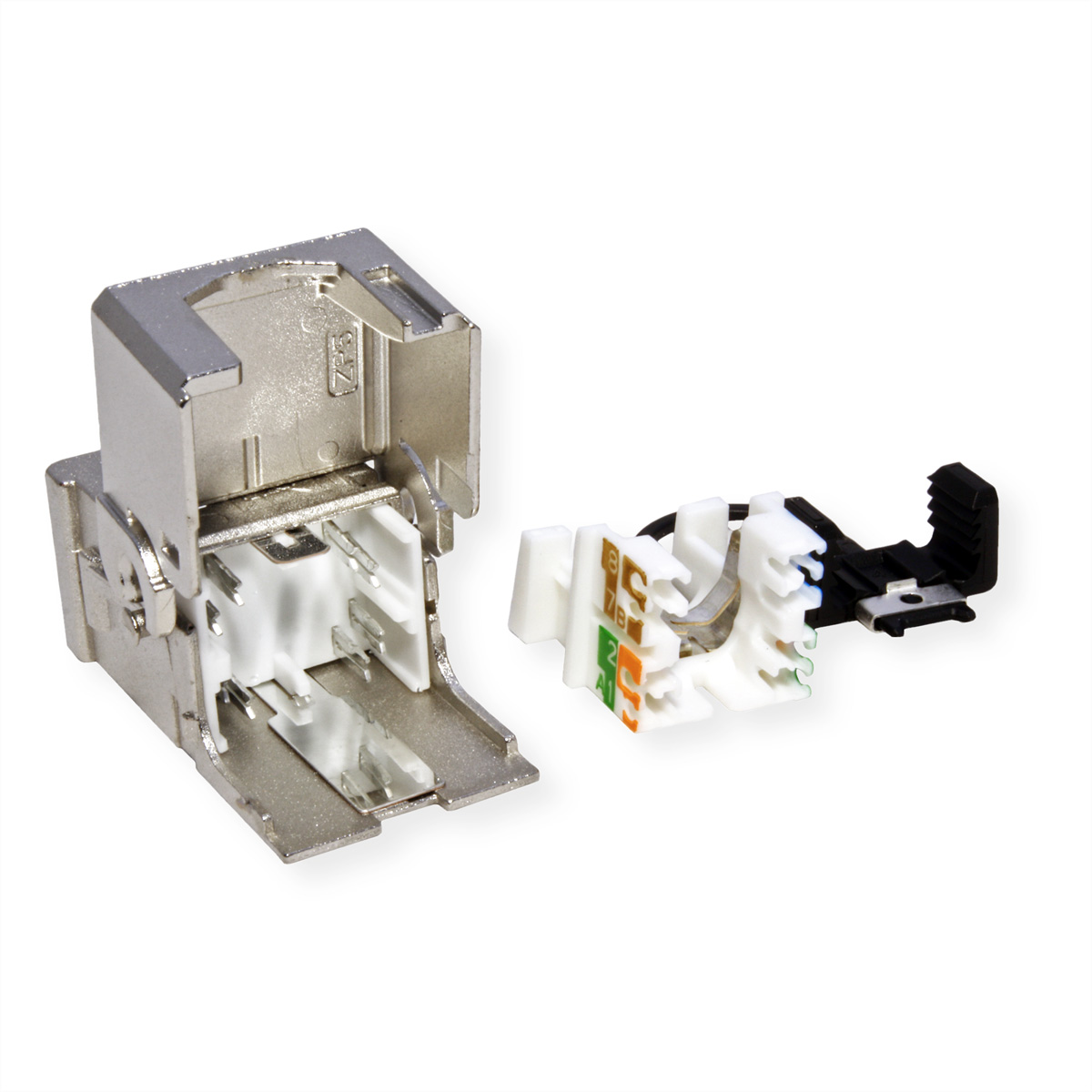 METZ CONNECT C6A Modul Cat.6A (Class EA), 180°, Kabelmontage ohne Werkzeug