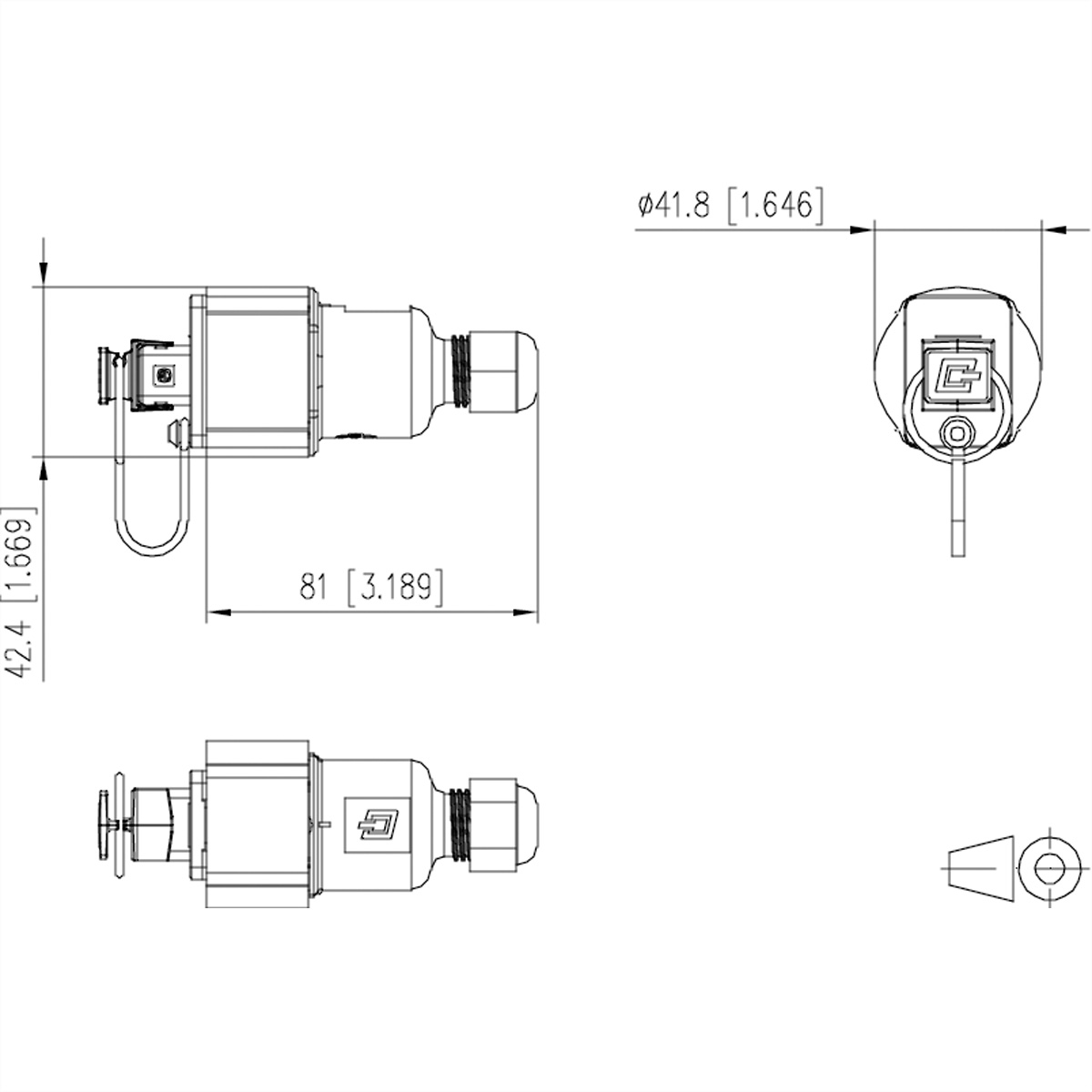 METZ CONNECT E-DAT Industry IP67 V4 KK, field jack METZ  (BILD2)