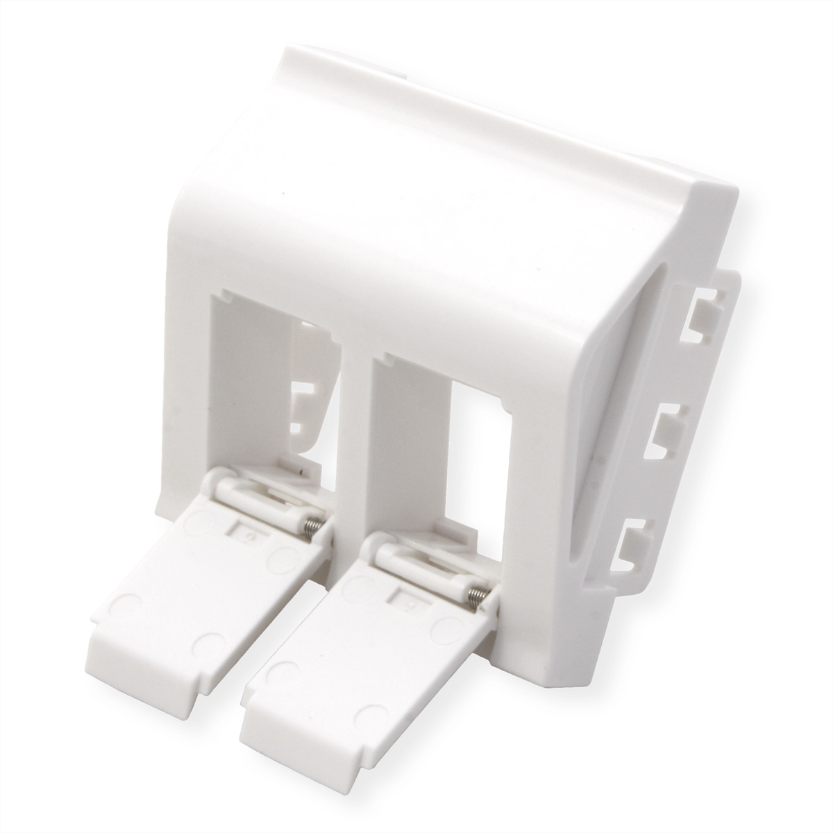 METZ CONNECT Keystone Anschlussdose 45x45 mm, 2 Port unbestückt, reinweiß RAL 9010