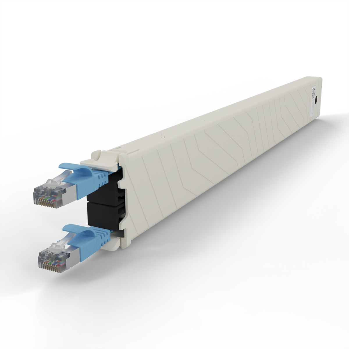 patchbox.one Kassette 8RU STP blau Cat.6a 0,8m